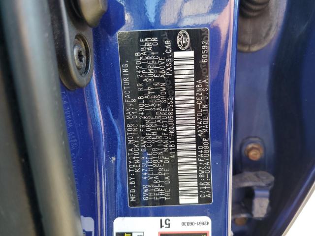 2018 TOYOTA CAMRY LE A 4T1B11HK0JU580552