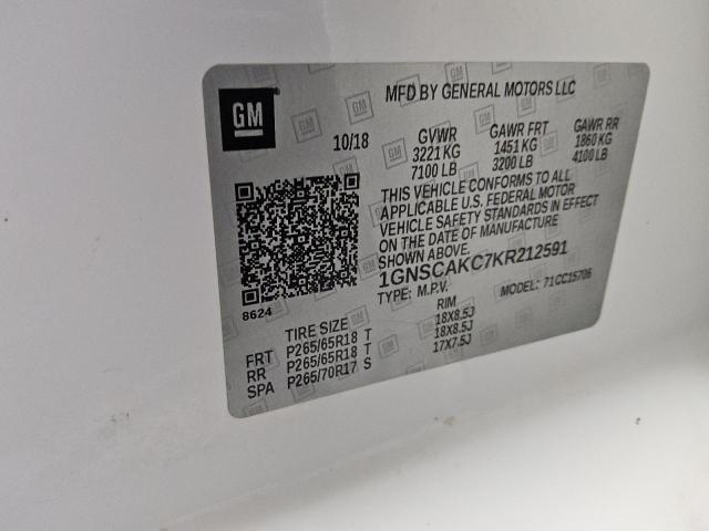 2019 CHEVROLET TAHOE C150 #3310336959