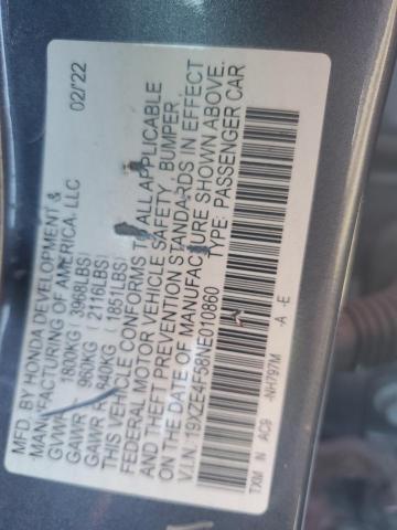 2022 HONDA INSIGHT EX 19XZE4F58NE010860