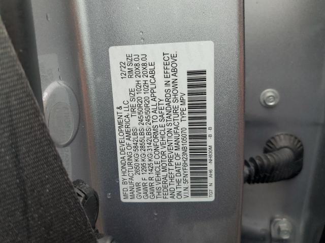 2022 HONDA PILOT SE 5FNYF6H23NB105070
