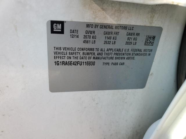2015 CHEVROLET VOLT - 1G1RA6E42FU116930