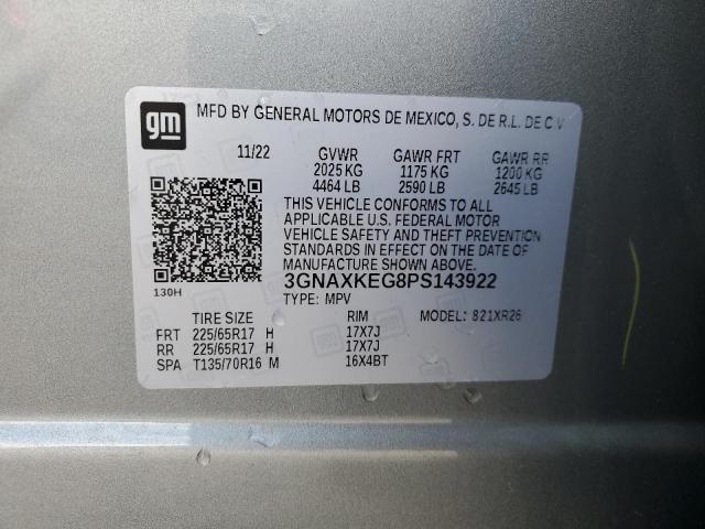 2023 CHEVROLET EQUINOX LT 3GNAXKEG8PS143922