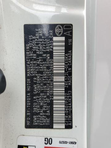 2016 TOYOTA COROLLA L 2T1BURHE3GC526690