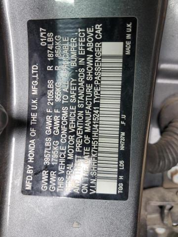 2017 HONDA CIVIC EX SHHFK7H51HU415241