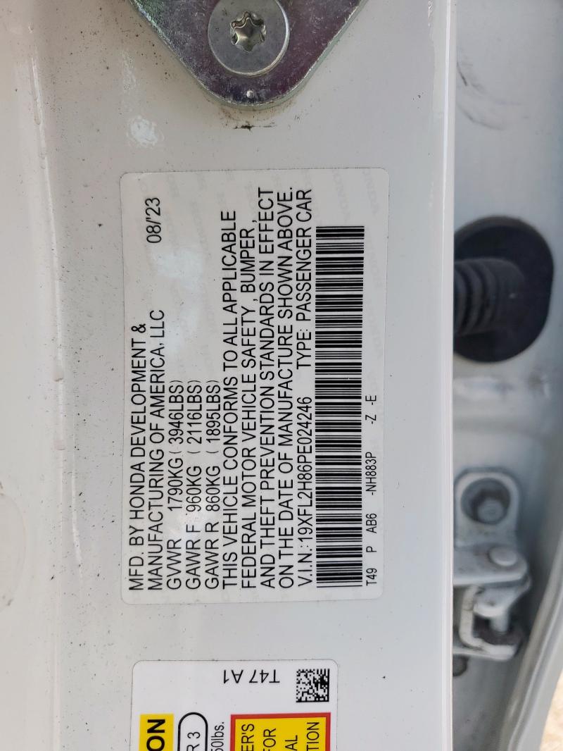 2023 HONDA CIVIC SPOR - 19XFL2H86PE024246