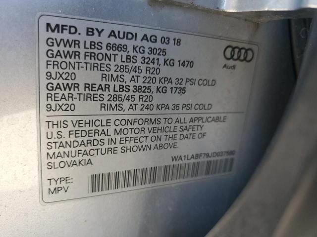 2018 AUDI Q7 PREMIUM WA1LABF79JD037580