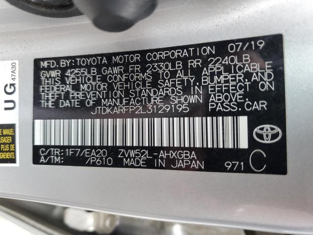 2020 TOYOTA PRIUS PRIM - JTDKARFP2L3129195