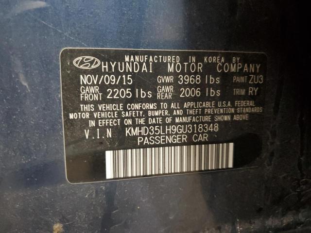 2016 HYUNDAI ELANTRA GT KMHD35LH9GU318348