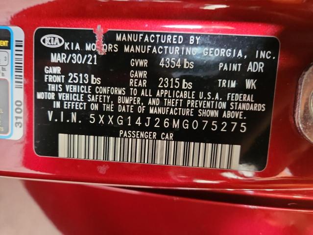 2021 KIA K5 LXS 5XXG14J26MG075275