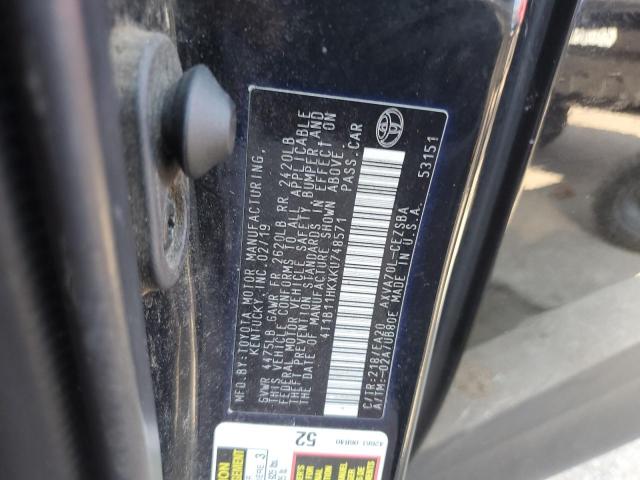 2019 TOYOTA CAMRY L - 4T1B11HKXKU748571