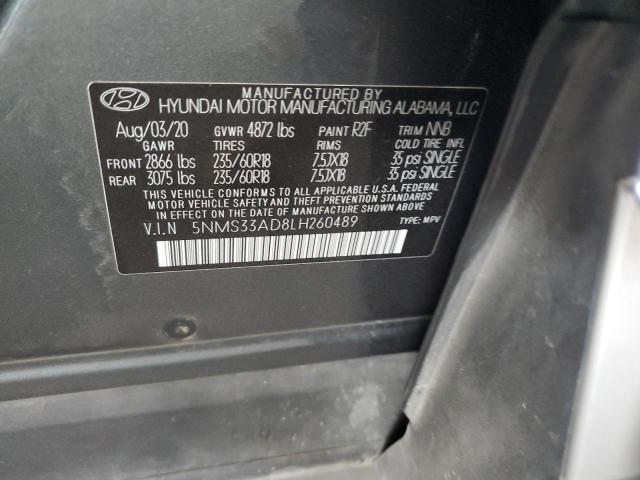 2020 HYUNDAI SANTA FE S 5NMS33AD8LH260489
