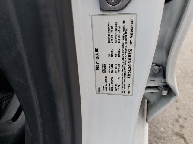 2019 TESLA MODEL 3 5YJ3E1EA6KF483150