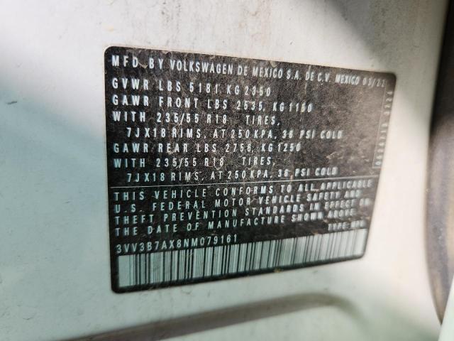 2022 VOLKSWAGEN TIGUAN SE 3VV3B7AX8NM079161