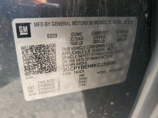 2019 CHEVROLET SILVERADO - 3GCPYBEH6KG156690