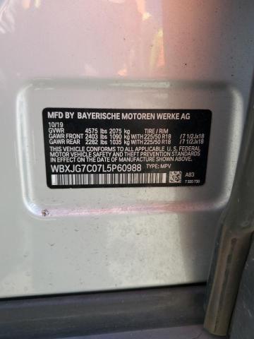 2020 BMW X1 SDRIVE2 WBXJG7C07L5P60988