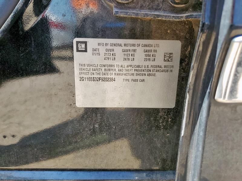 2015 CHEVROLET IMPALA LTZ 2G1165S32F9202384