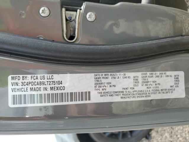 2020 DODGE JOURNEY SE 3C4PDCAB9LT275104