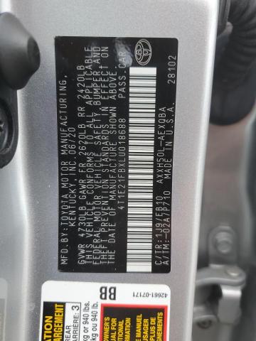 2020 TOYOTA AVALON XSE 4T1E21FBXLU018688