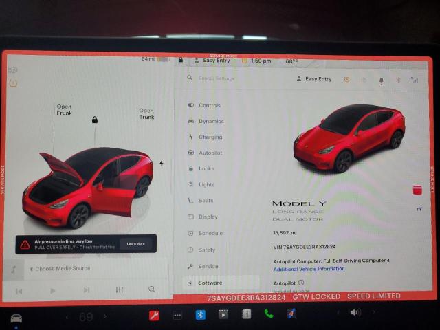 2024 TESLA MODEL Y 7SAYGDEE3RA312824