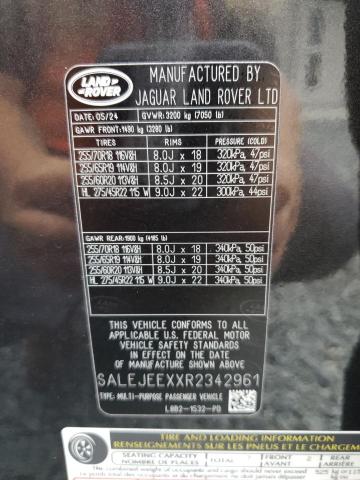 2024 LAND ROVER DEFENDER 1 SALEJEEXXR2342961