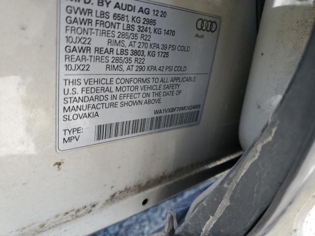 2021 AUDI Q7 PRESTIG WA1VXBF70MD024955