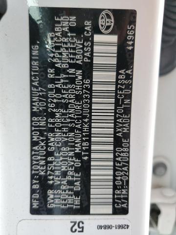 2018 TOYOTA CAMRY L - 4T1B11HK4JU033736
