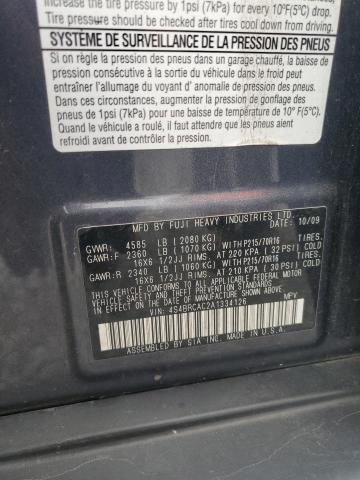 2010 SUBARU OUTBACK 2. - 4S4BRCAC2A1334126