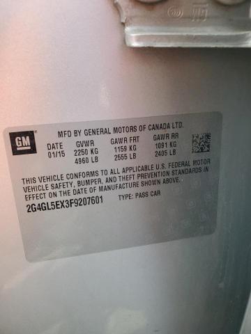 2015 BUICK REGAL 2G4GL5EX3F9207601