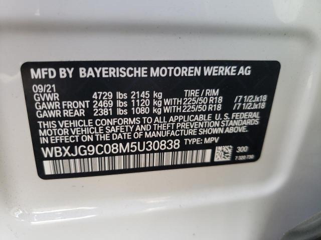2021 BMW X1 XDRIVE2 WBXJG9C08M5U30838