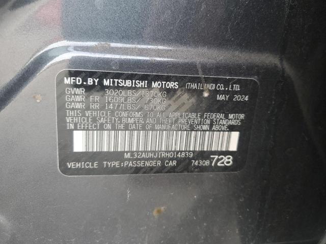 2024 MITSUBISHI MIRAGE ES ML32AUHJ1RH014839