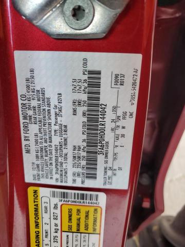 2020 FORD FUSION SE 3FA6P0HD0LR144042