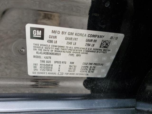 2019 BUICK ENCORE PRE KL4CJASBXKB938524