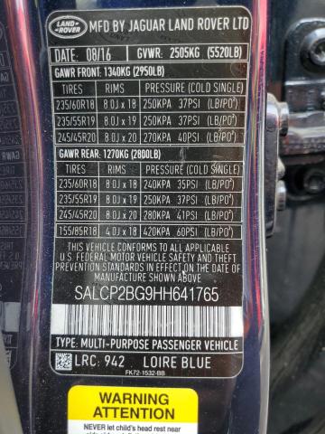 2017 LAND ROVER DISCOVERY SALCP2BG9HH641765