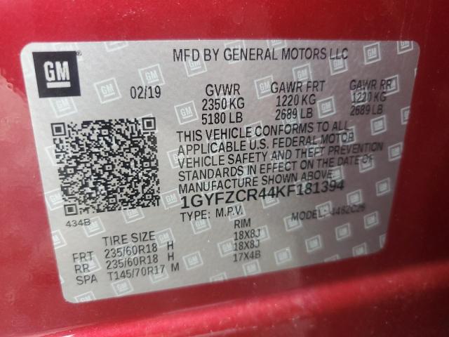 2019 CADILLAC XT4 PREMIU - 1GYFZCR44KF181394