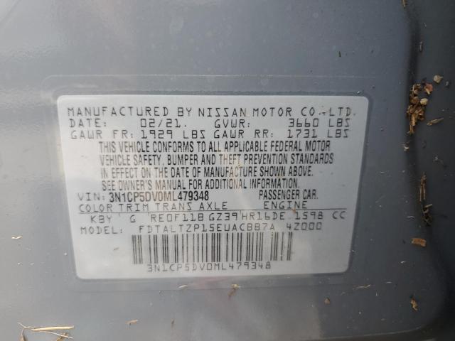 2021 NISSAN KICKS SR 3N1CP5DV0ML479348