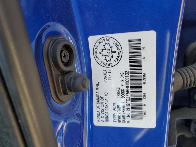 2017 HONDA CIVIC LX 2HGFC2F56HH009102