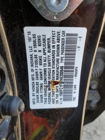 2017 HONDA CIVIC EXL 19XFC1F77HE200646