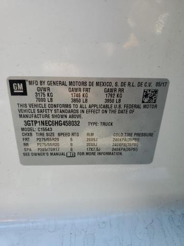 2017 GMC SIERRA C1500 SLT 3GTP1NEC6HG458032
