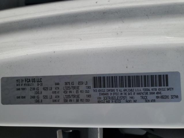 2018 RAM PROMASTER 1500 1500 HIGH 3C6TRVBG5JE157971