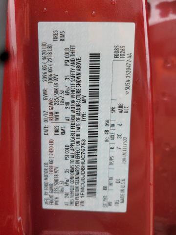 2017 FORD ESCAPE TIT - 1FMCU0JD8HUC76753