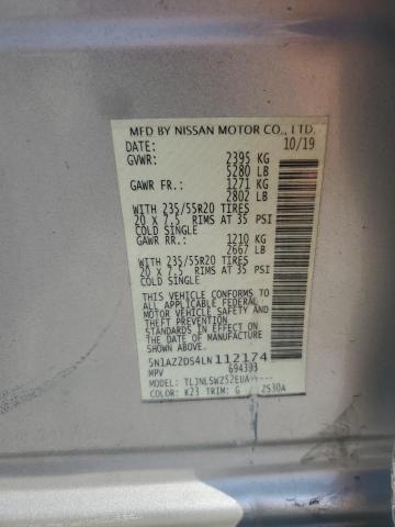 2020 NISSAN MURANO PLATINUM 5N1AZ2DS4LN112174
