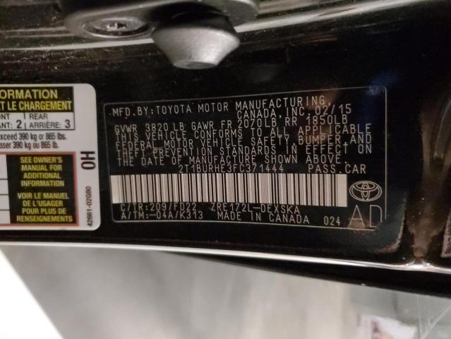 2015 TOYOTA COROLLA L 2T1BURHE3FC371444