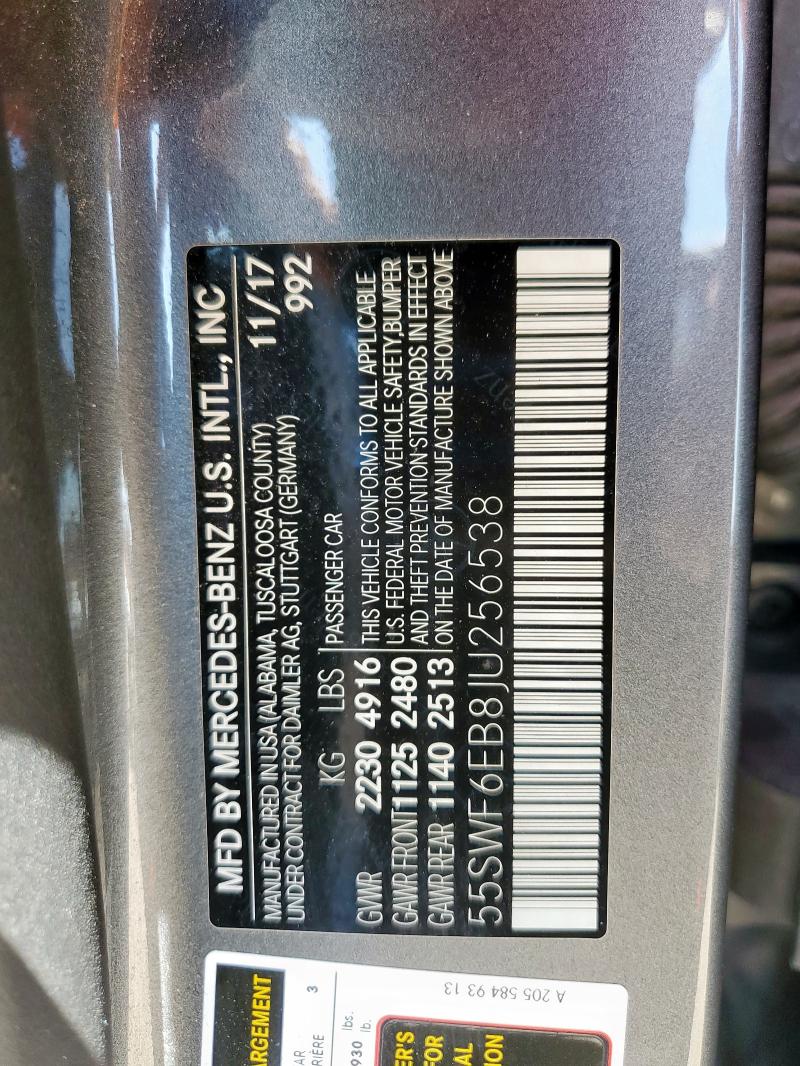 2018 MERCEDES-BENZ C 43 4MATI 55SWF6EB8JU256538
