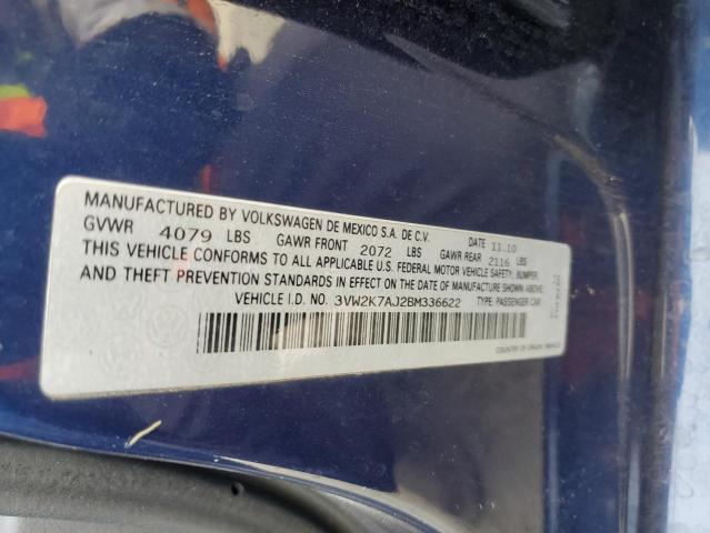 2011 VOLKSWAGEN JETTA BASE - 3VW2K7AJ2BM336622