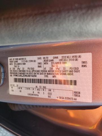 2022 FORD ESCAPE TIT - 1FMCU0LZ3NUB74250