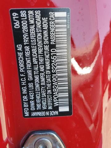 2020 PORSCHE 911 CARRERA S WP0AB2A90LS226510
