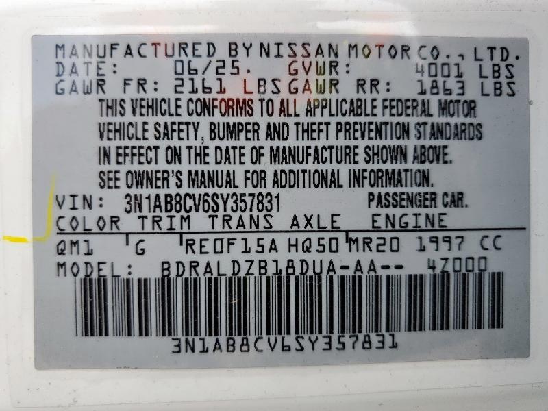 2025 NISSAN SENTRA SV - 3N1AB8CV6SY357831