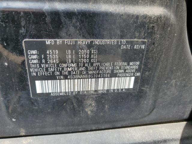 2016 SUBARU LEGACY 2.5I LIMITED 4S3BNAN68G3043166