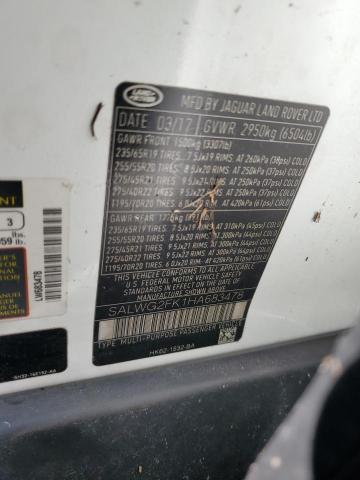 2017 LAND ROVER RANGE ROVE SALWG2FK1HA683478