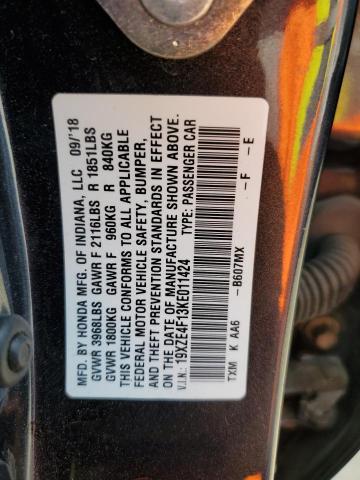 2019 HONDA INSIGHT LX 19XZE4F13KE011424